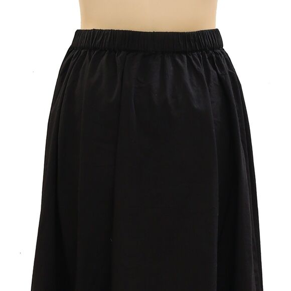 Free People Free-Est Lowen Midi Skirt Swingy Billowy Cotton Black M New 283906 - Picture 8 of 9